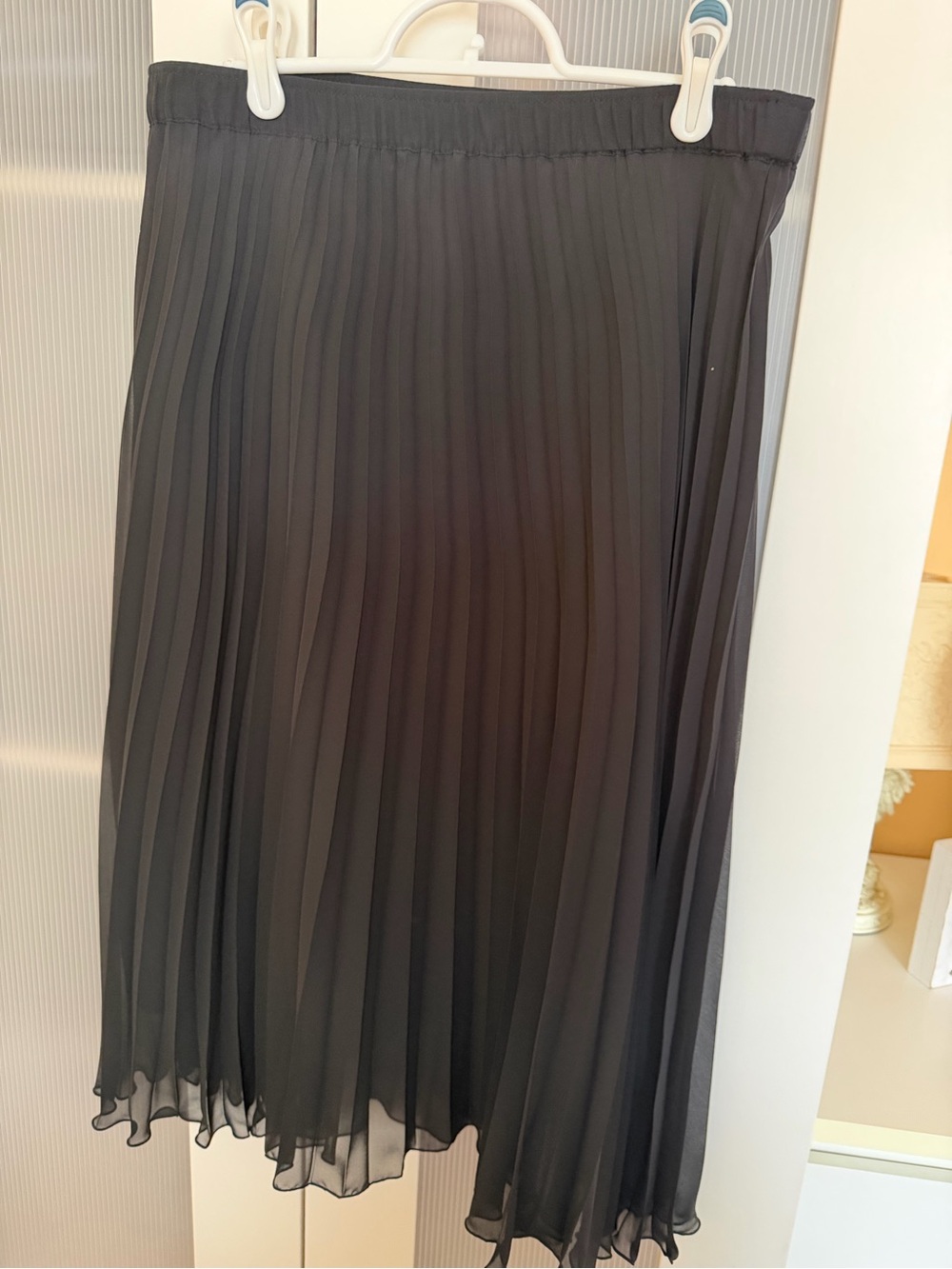 Covington Black Pleated Midi Skirt